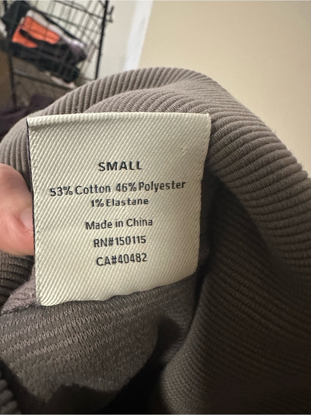 Varley Milton Sweat ottoman fabric VAR01116 size small charcoal grey - Picture 5 of 6